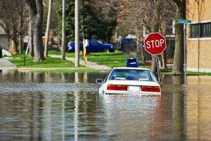 Flood Scene in Great Falls, Bozeman, Butte, MT Provided by Cogswell Insurance Agency